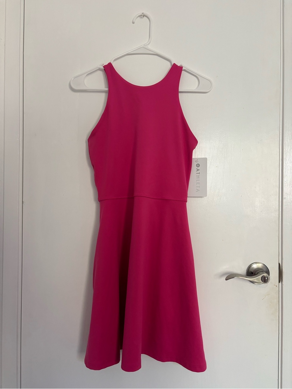Athleta Hot Pink Sleeveless Fit & Flare Dress